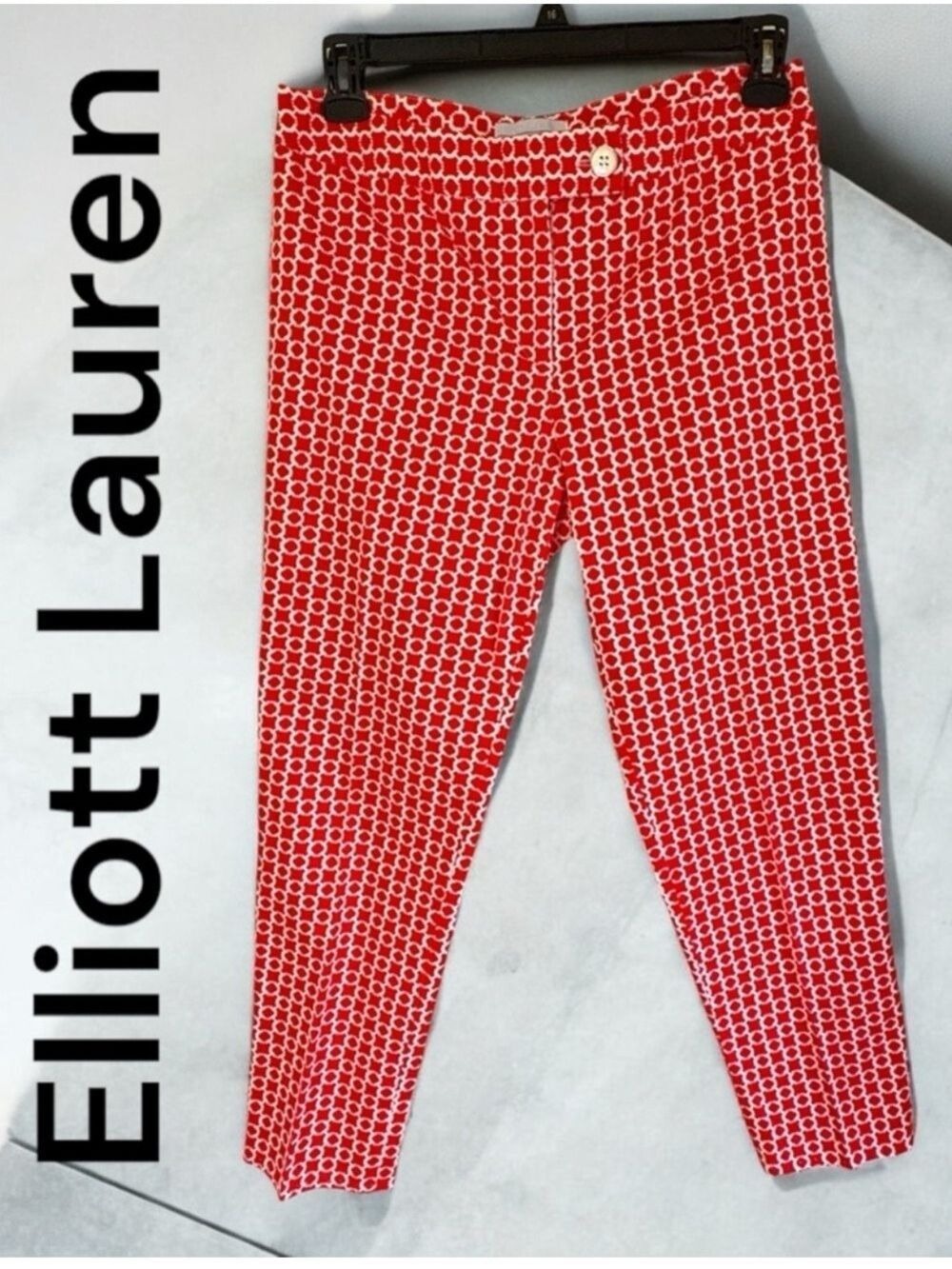 Elliott Lauren-size 10 gorgeous reddish/orange chain pattern pant. Like new!